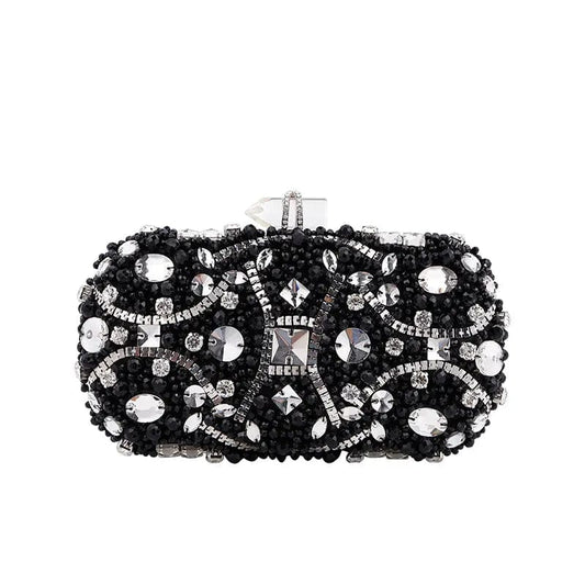 Creative Bead Embroidered Lady Inlaid With Diamond Bullet Holding Famous Ladies European And American Aristocratic Evening Bag