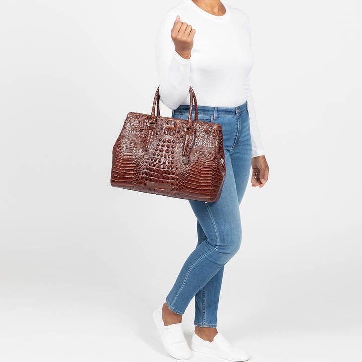 Crocodile Brahman brand Amazon shopify hot selling women's new fashion one shoulder handheld tote bag purses and handbags