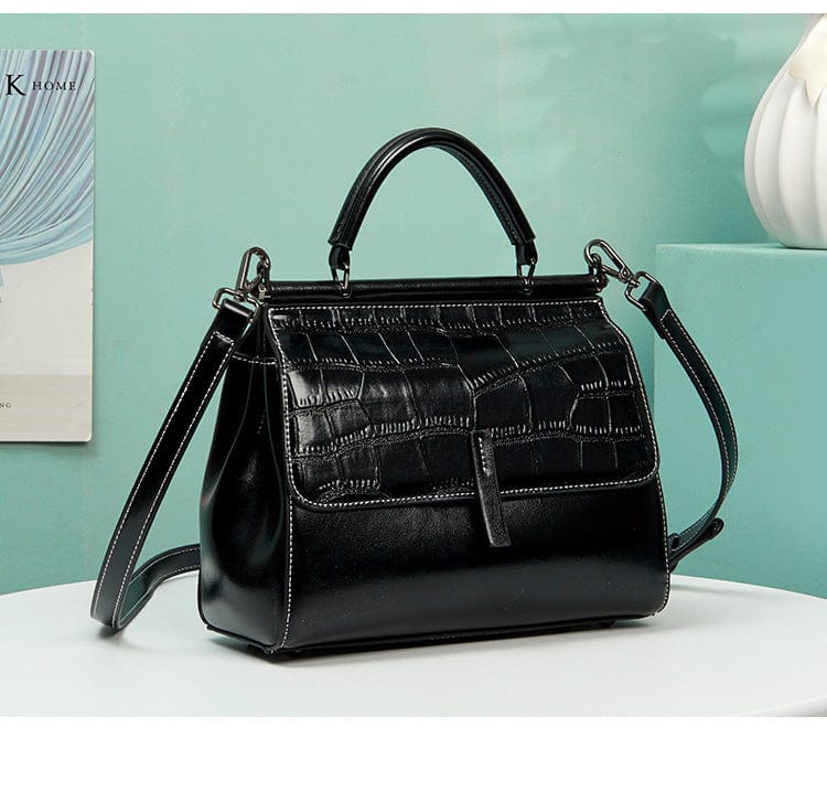 Crocodile pattern genuine leather handbags ladies crossbody bag luxury handbags shoulder handbags for women luxury custom logo