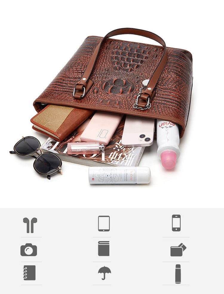 Crocodile Print Lather Designer Bags Handbags Women Famous Brands Sets Shoulder Crossbody Handbag For Female 2022