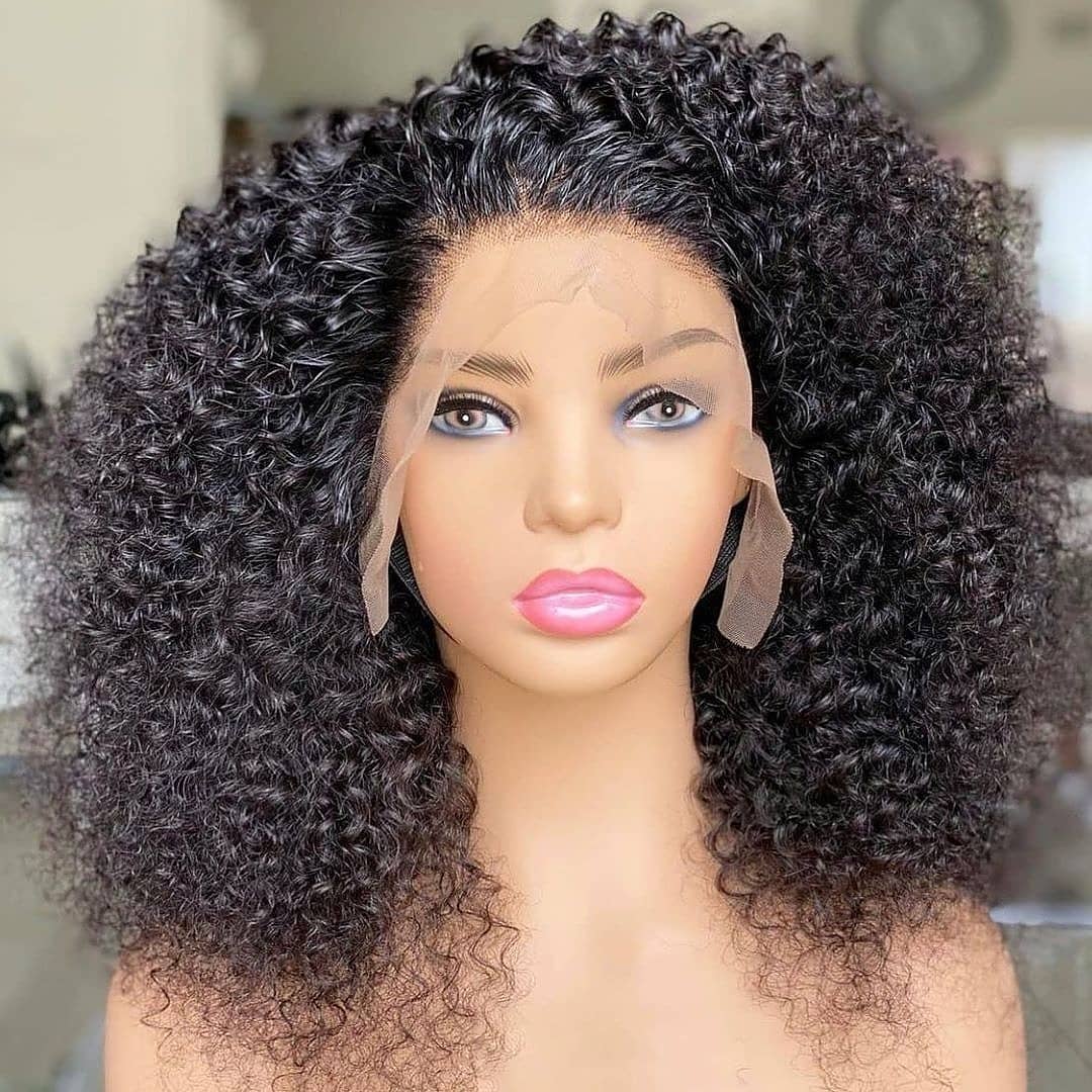 Curly Short Human Hair Bob Wig,Transparent 13x4 Closure Short Bob Wigs,Wholesale Natural Color Brazilian Curly Wig For Woman
