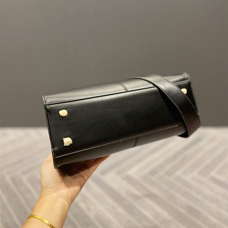 Custom ladies smooth tote bags luxury large capacity shoulders handbags for women