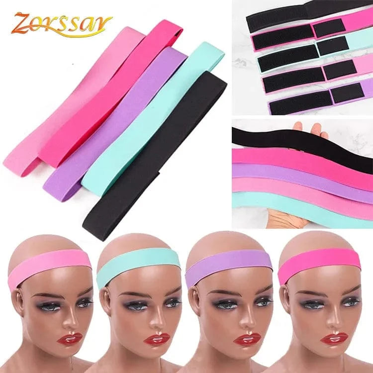 Custom logo designer headband wraps women elastic Adjustable athletic wig Lace Hair melt band