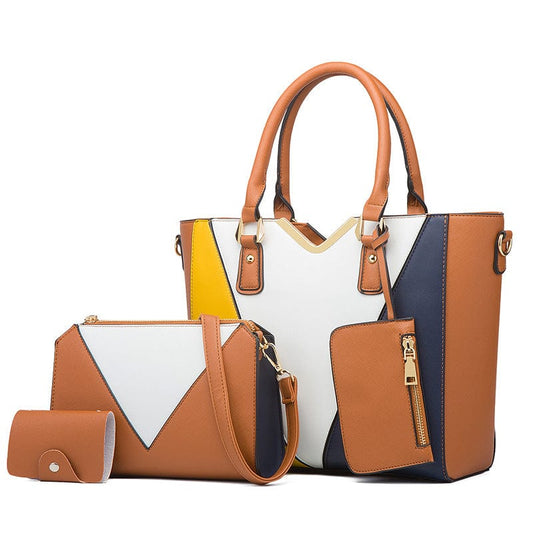 Custom Logo Large Capacity Crossbody Bags 4 Pcs/set New Designer Women Shoulder Bags Female Ladies Hand Bags Handbags Set