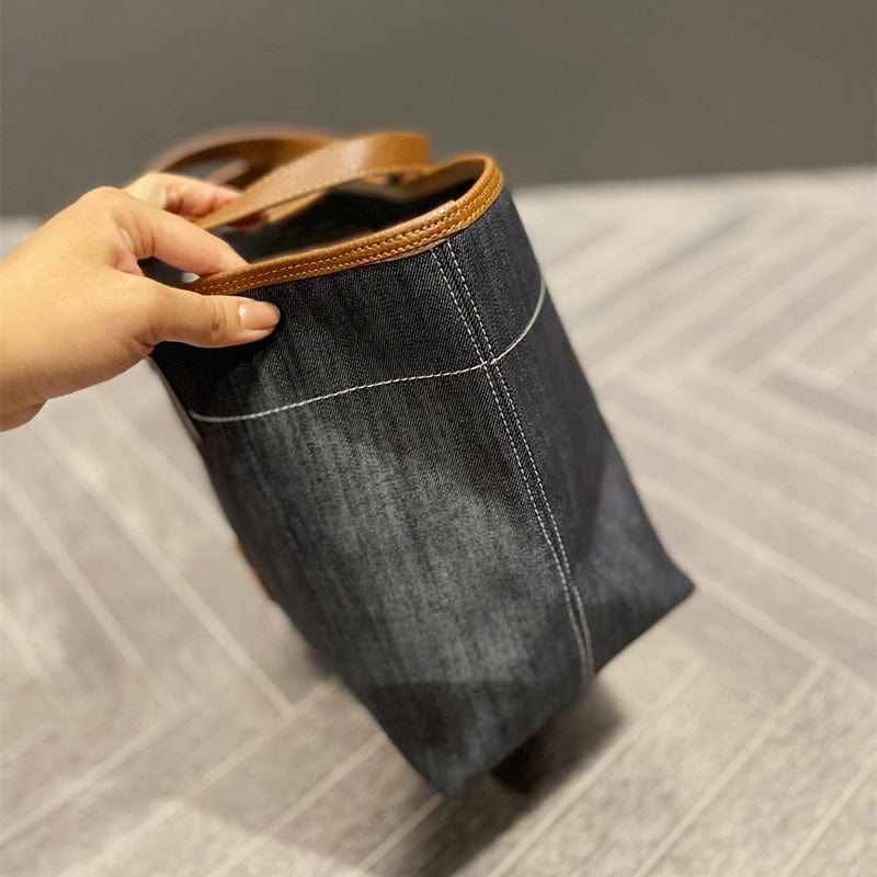 Custom Luxury Ladies Shoulder Bag Famous Brand Fashion Denim Handbags For Women