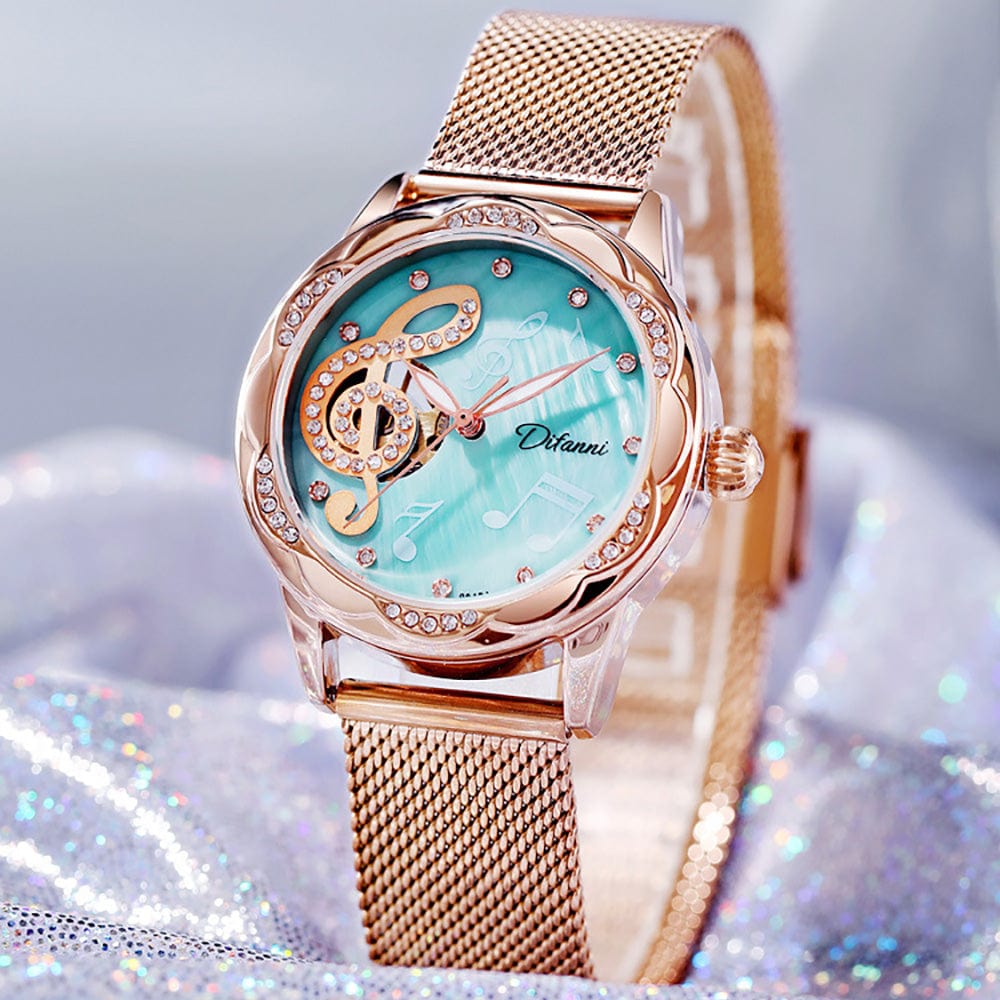 Customized Classic Diamond Ladies Self Winding Small Face Wrist Watch Crystal Automatic Women Watch