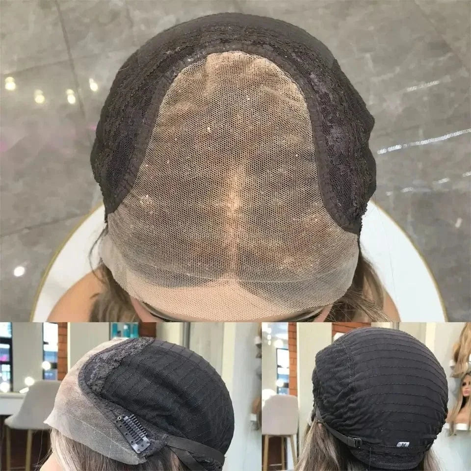 Customized European 100% Virgin Human Hair Wigs Preplucked Blonde Color 12A Body Wave Swiss Transparent 13x4 Lace Front Wigs