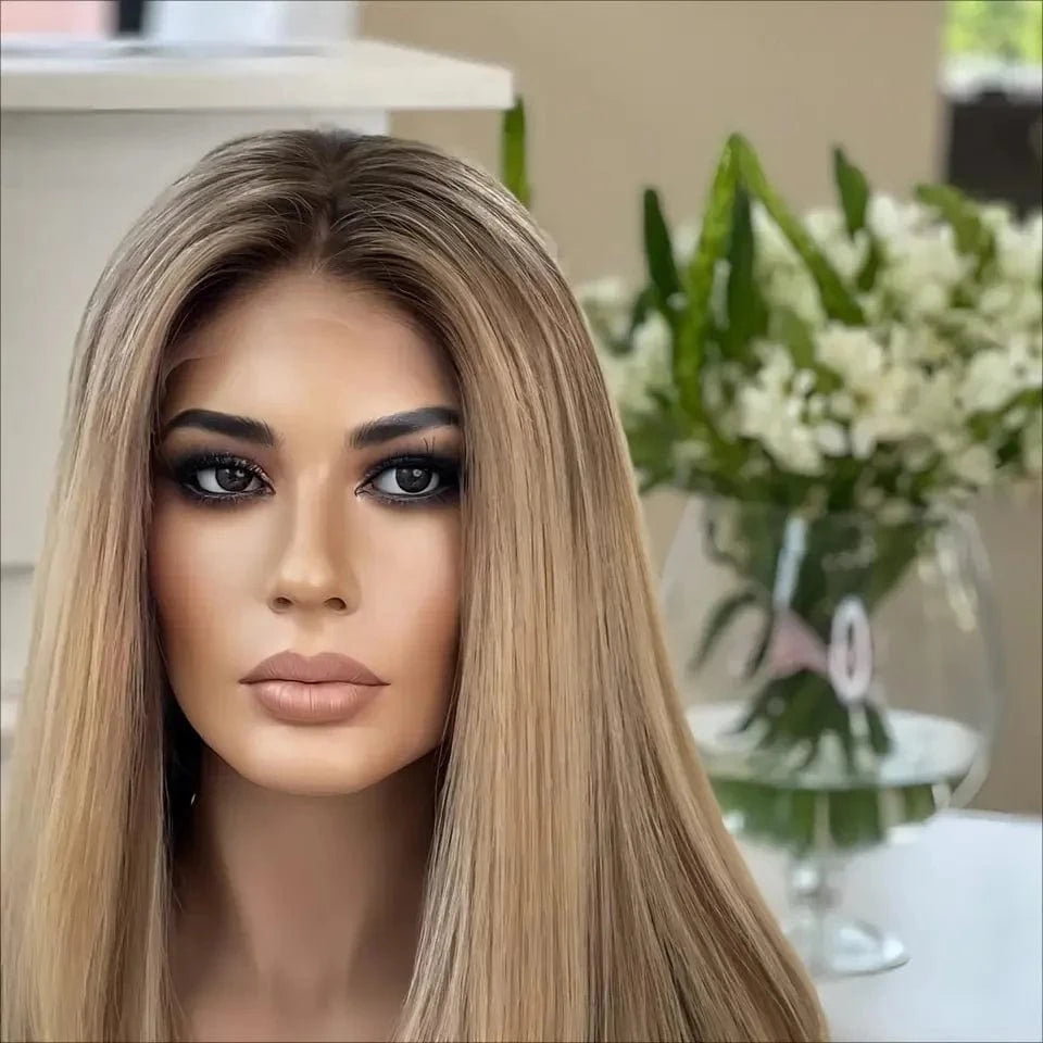 Customized European 100% Virgin Human Hair Wigs Preplucked Blonde Color 12A Body Wave Swiss Transparent 13x4 Lace Front Wigs