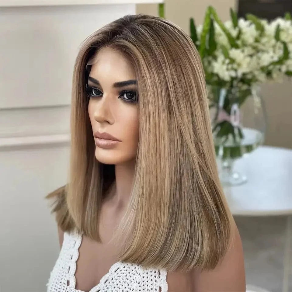Customized European 100% Virgin Human Hair Wigs Preplucked Blonde Color 12A Body Wave Swiss Transparent 13x4 Lace Front Wigs