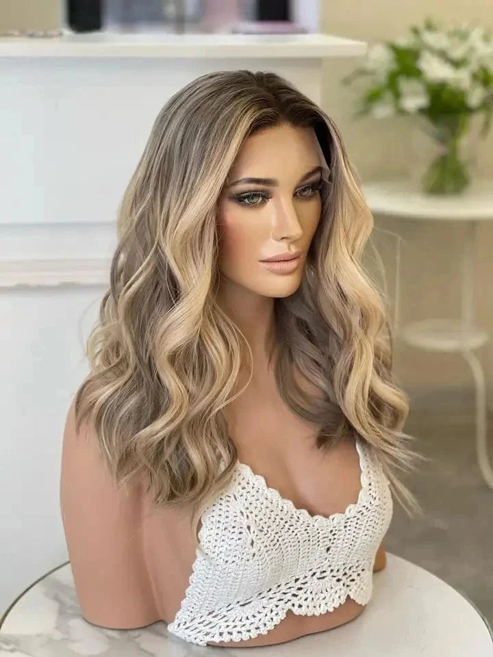 Customized European 100% Virgin Human Hair Wigs Preplucked Blonde Color 12A Body Wave Swiss Transparent 13x4 Lace Front Wigs