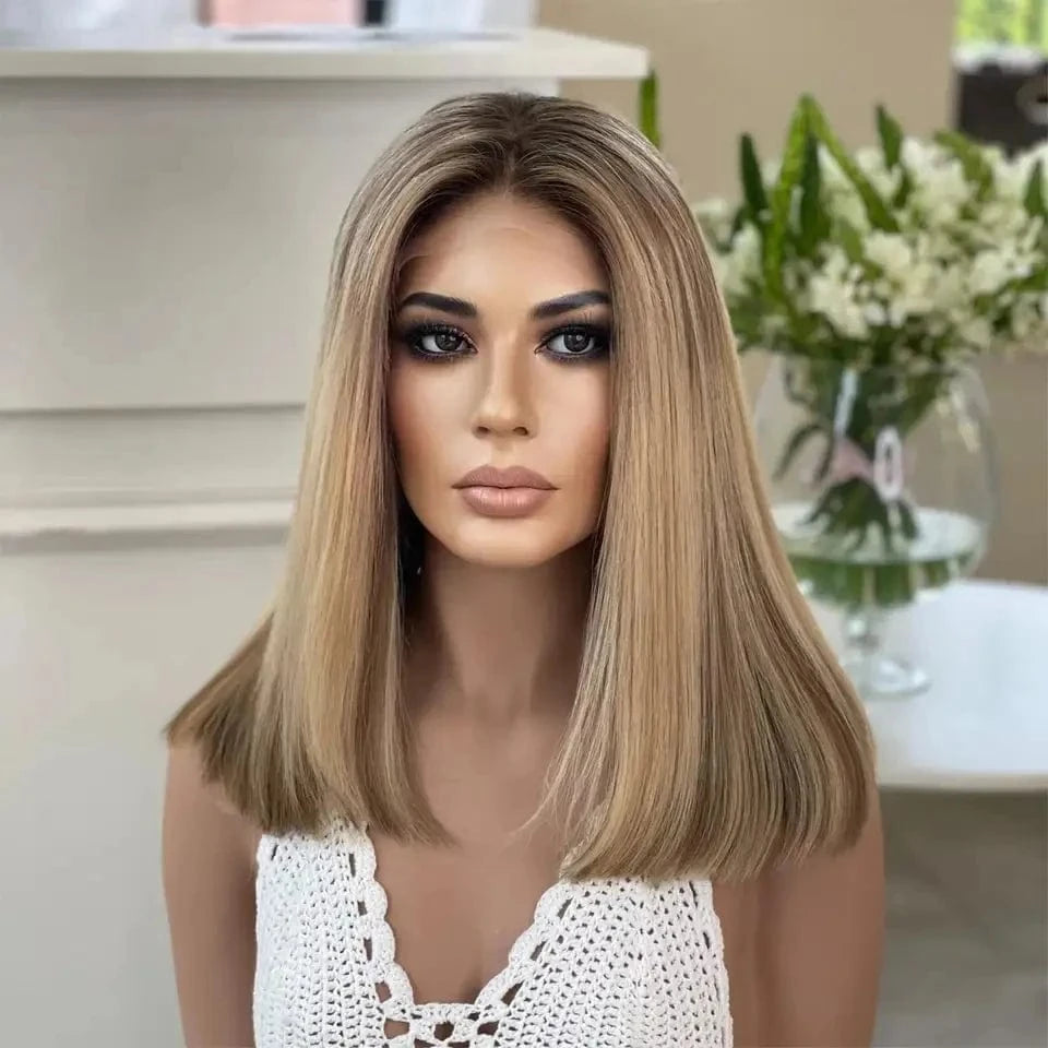 Customized European 100% Virgin Human Hair Wigs Preplucked Blonde Color 12A Body Wave Swiss Transparent 13x4 Lace Front Wigs