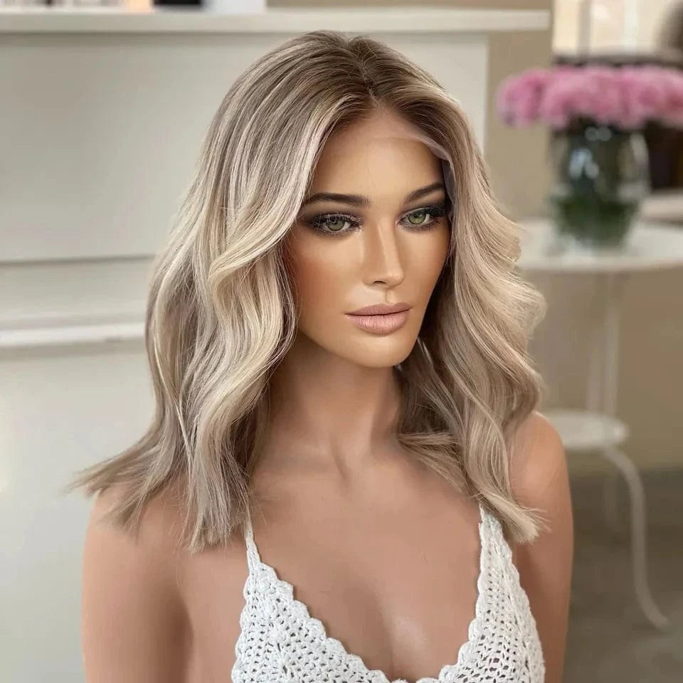 Customized European 100% Virgin Human Hair Wigs Preplucked Blonde Color 12A Body Wave Swiss Transparent 13x4 Lace Front Wigs