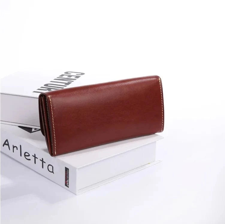 Customized Genuine Leather Long Wallet Handcrafted Vintage Style Multi-Functional Wallet Clutch Bag