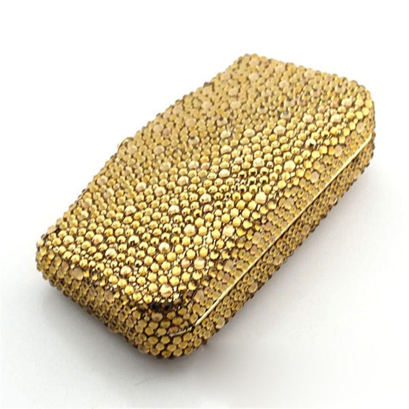 Customized Luxury Gold Crystal Diamond Evening Bags Women Party Wedding Handbags Ladies Pouch Clutch