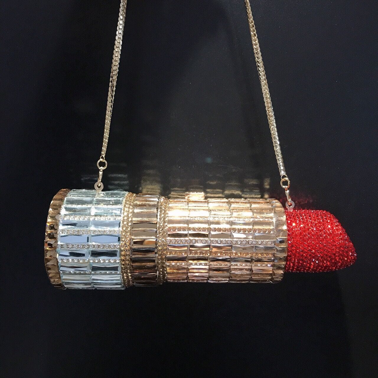 Customzised Lipstick Bride Cute Funny Wedding Party Clutch Bag Evening Handmade Rhinestone Bling Diamond Clutch Purse Handbag