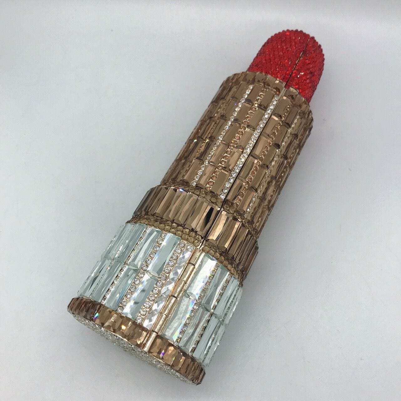 Customzised Lipstick Bride Cute Funny Wedding Party Clutch Bag Evening Handmade Rhinestone Bling Diamond Clutch Purse Handbag
