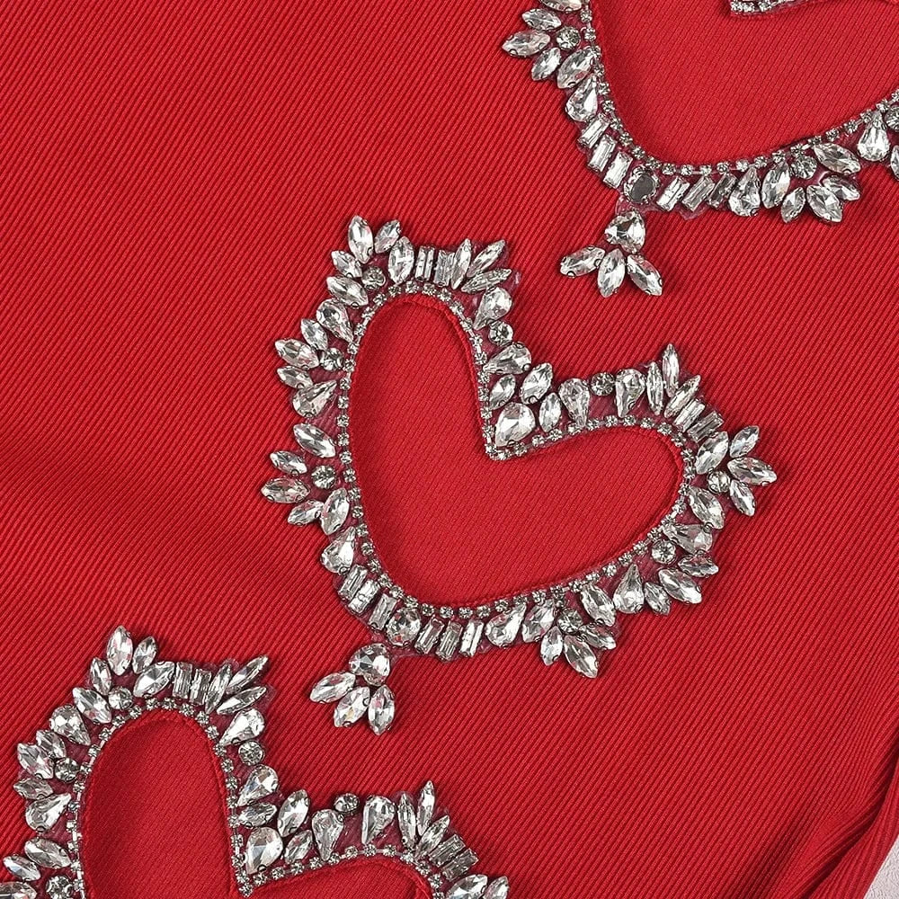 CUTENOVA 24DS010802 Fashion Sexy Diamond O-Neck Long Sleeve Dress Slit Mini Dress Bodycon Club Dresses Valentines Day Gift 2024