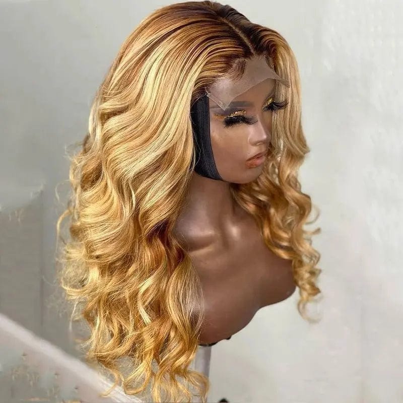 Cuticle Aligned Highlight Golden Color Middle Part Wave