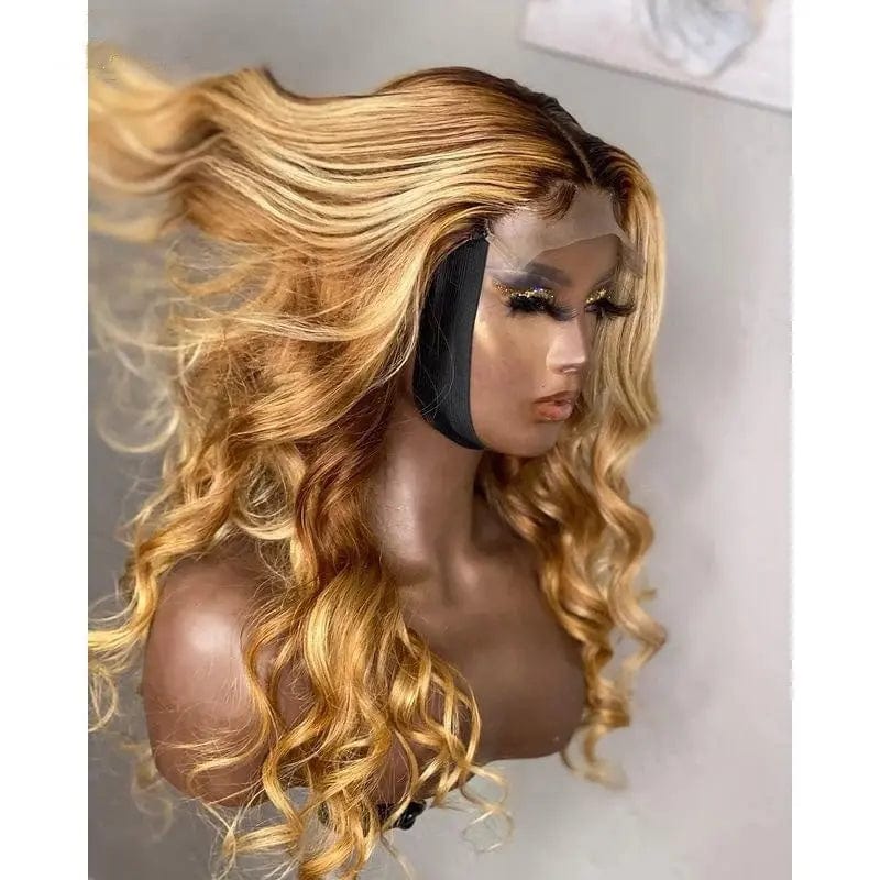 Cuticle Aligned Highlight Golden Color Middle Part Wave