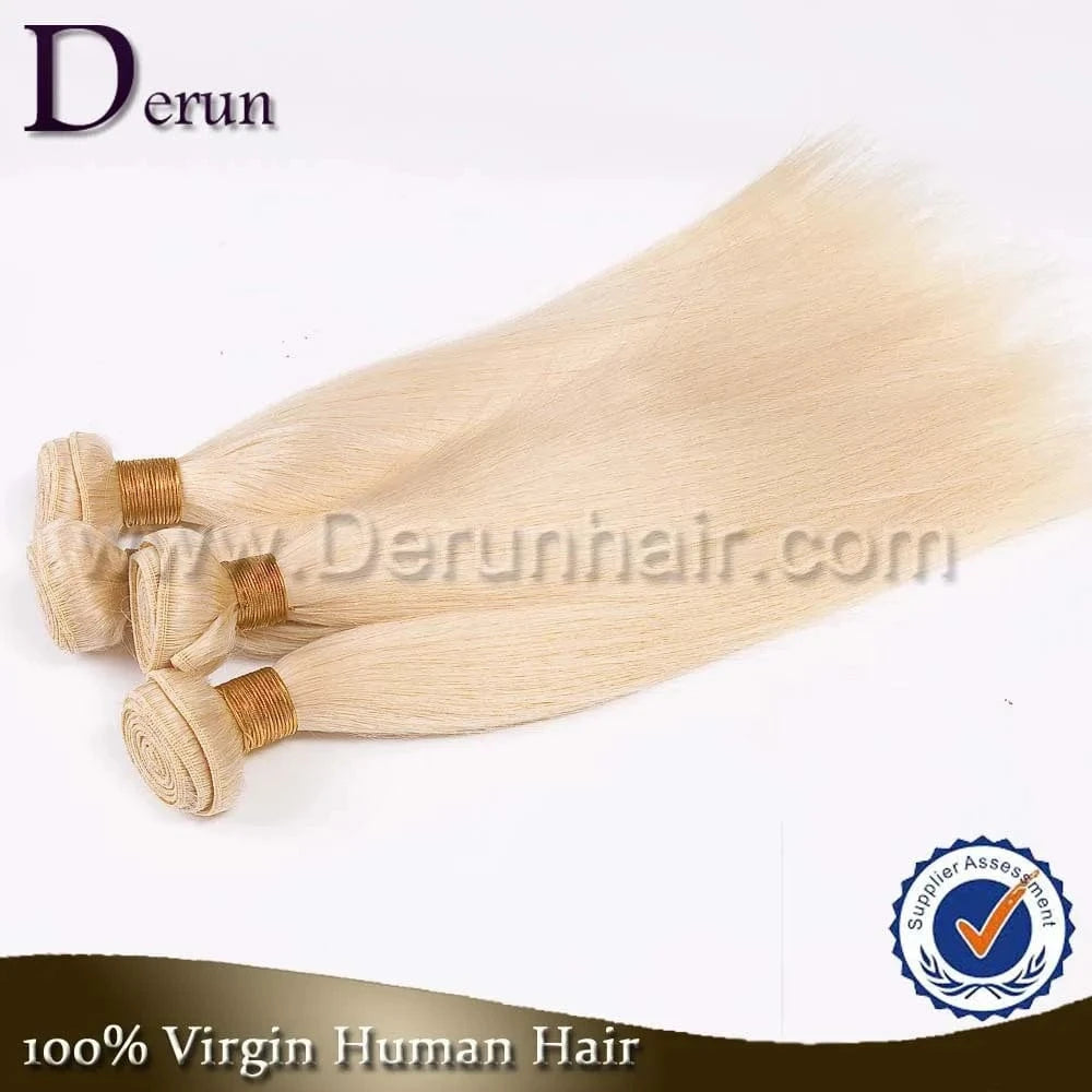 Cuticle Aligned Human Hair Extensions 613 100% Raw Virgin Human Hair Bundles,closure,unprocessed Raw Indian Best Selling Blonde