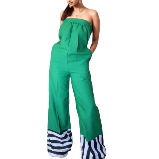 D0403ME07 Popular Casual Going Out Plus Size Sleeveless Wide Leg One Piece Jumpsuit For Women Sehe Fashion
