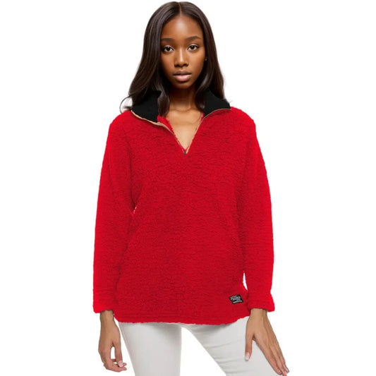D0702DW11 High Quality Breathable Plus Size Women's Furry Hoodies Long Sleeve Blouse For Women Sehe Fashion