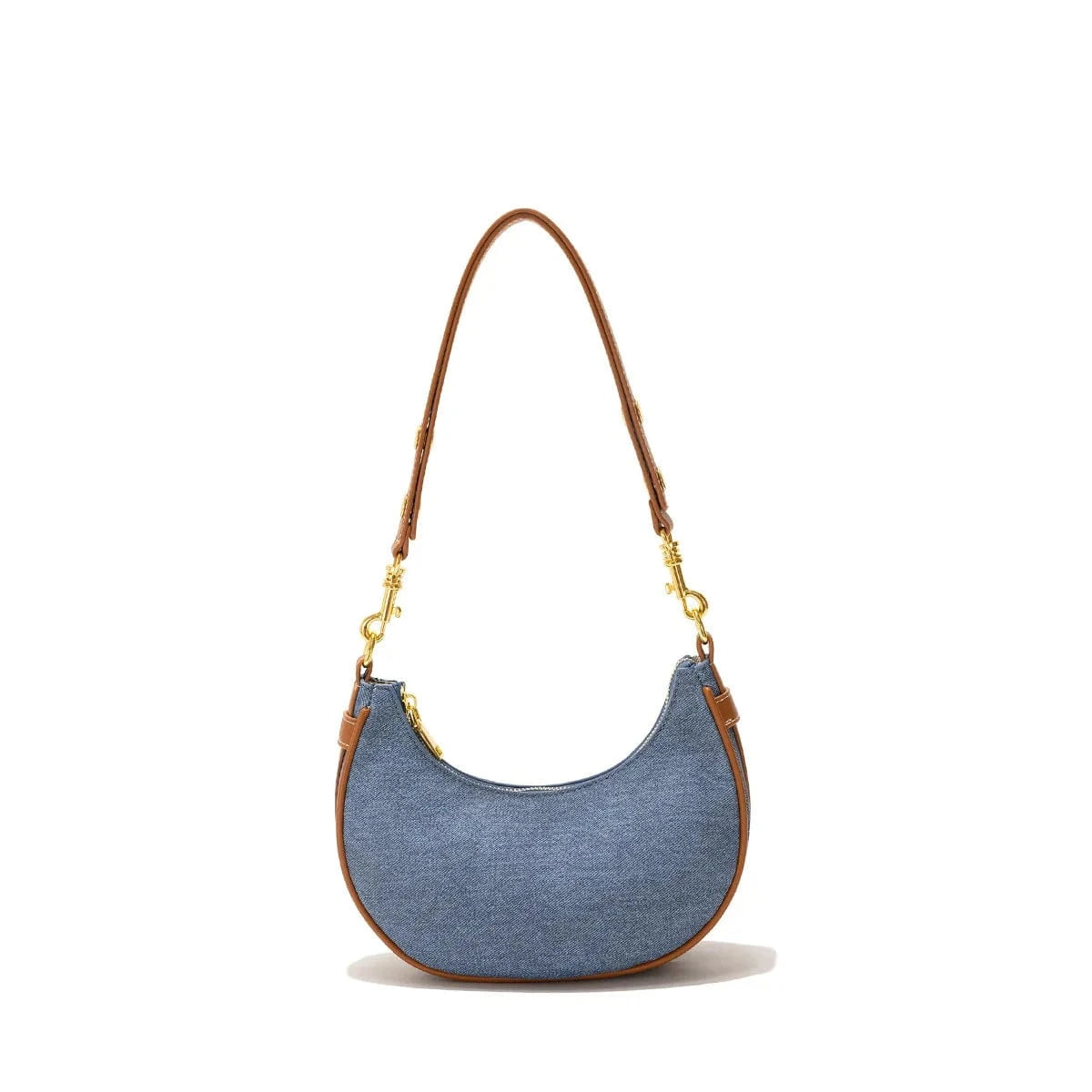 dark blue Good price jeans bags handbags women eco shoulder bag women blue color custom half moon handbag