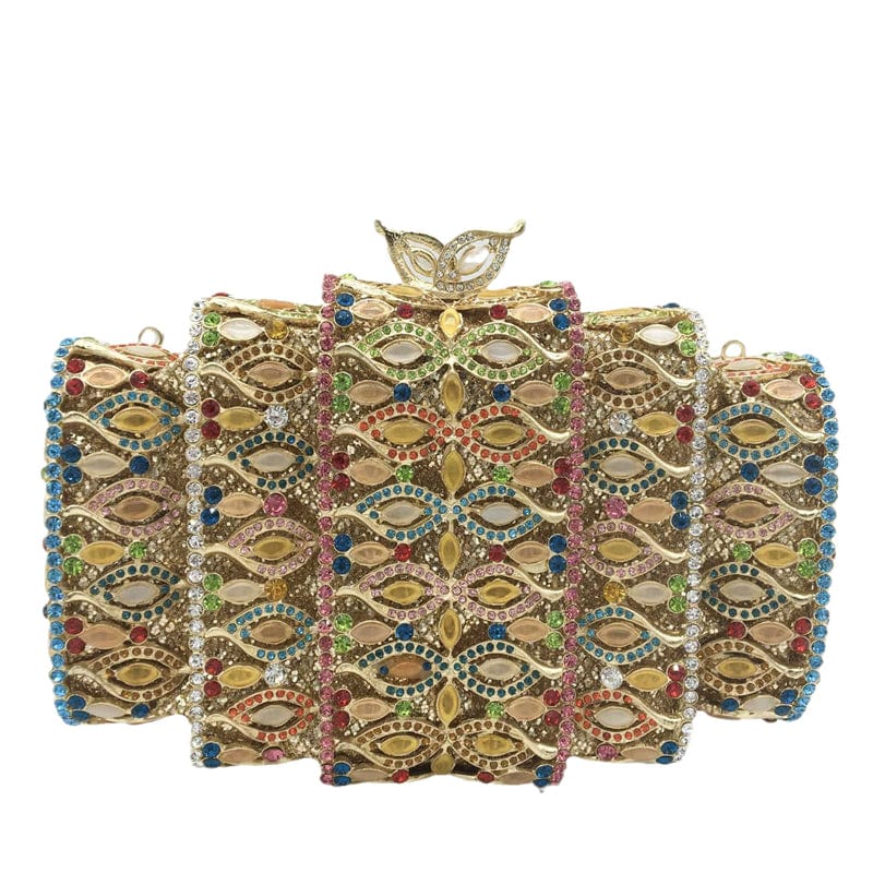 Dazzling Bling Crystal Women Evening Bags Hollow Out Stones Beaded Wedding Clutch Bridal Diamond Minaudiere Dress Purse