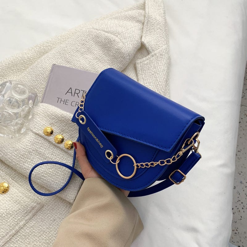 DEEP BLUE Guangzhou designer ladies saddle crossbody bags luxury chain shoulder purses women hand bags