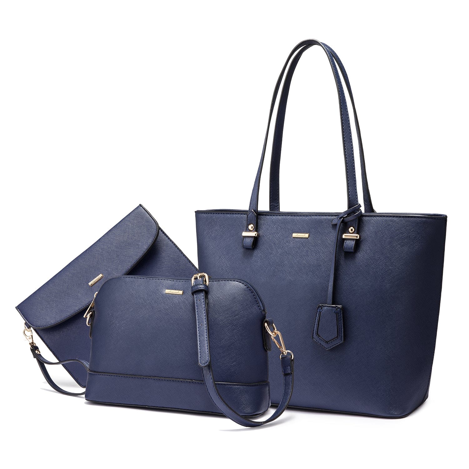 DEEP BLUE Lovevook Hot Selling Women's Purse Handbags Set for Women Office Hand Bags Ladies