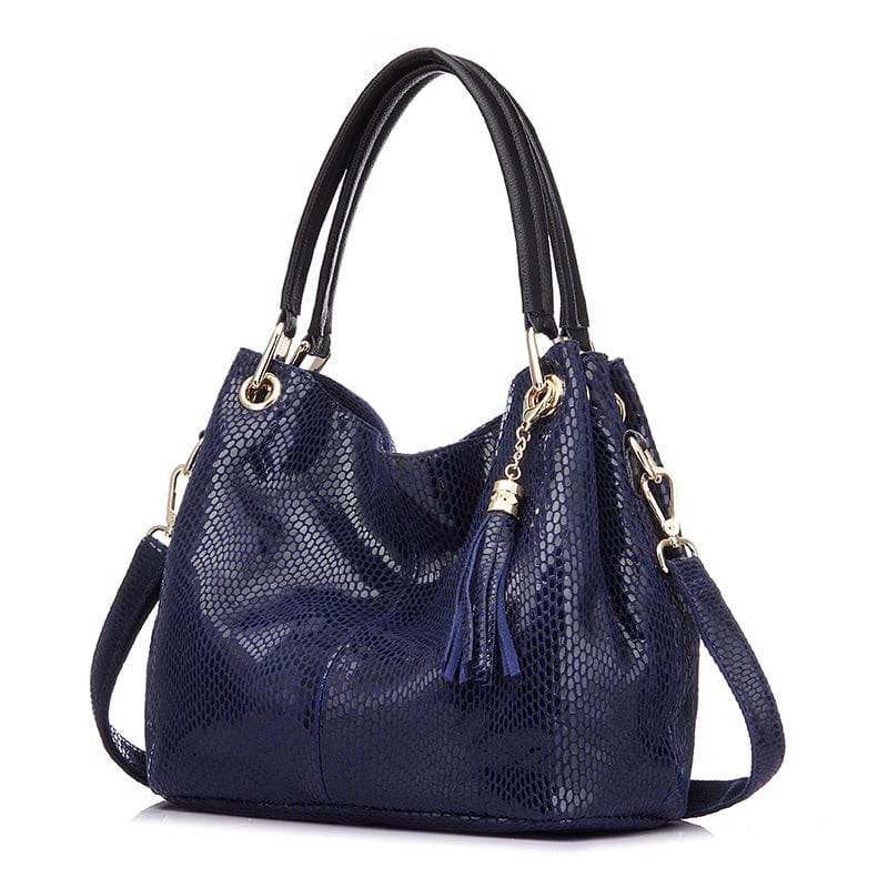 DEEP BLUE REALER Genuine Leather Female Shoulder Crossbody Bags Ladies Totes Hand bags Hobos handbags for women