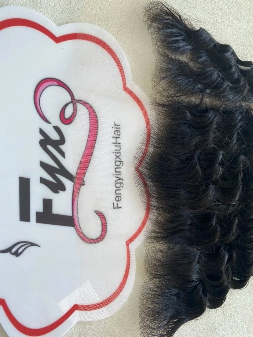 DEEP WAVY 13x6 cuticle aligned raw Peruvian Swiss HD Virgin 100% Human Hair Lace Closure Frontal