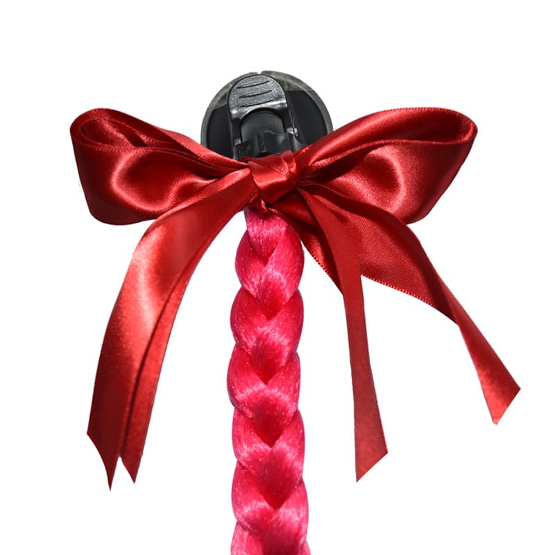 default 2022 New Motorcycle Helmet Braids Woman Braids Wig For Motorbike Helmets 17 Colors Twist Dual Pigtail Ponytail With Sucker Bow