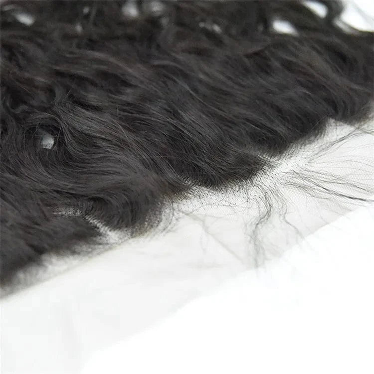 Derun high quality 13X4 13x6 closure raw indian hair thin skin lace frontal