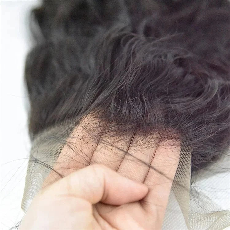 Derun high quality 13X4 13x6 closure raw indian hair thin skin lace frontal