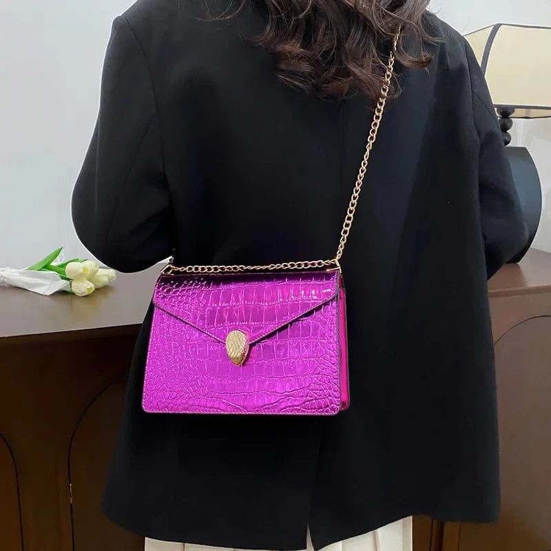 Designer Crocodile Pattern Leather Women Handbags Luxury Brand Ladies Shoulder Messenger Bags High Quality Leather Tote Bag