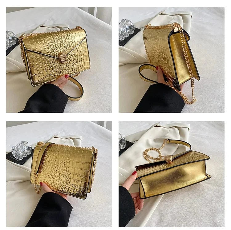 Designer Crocodile Pattern Leather Women Handbags Luxury Brand Ladies Shoulder Messenger Bags High Quality Leather Tote Bag