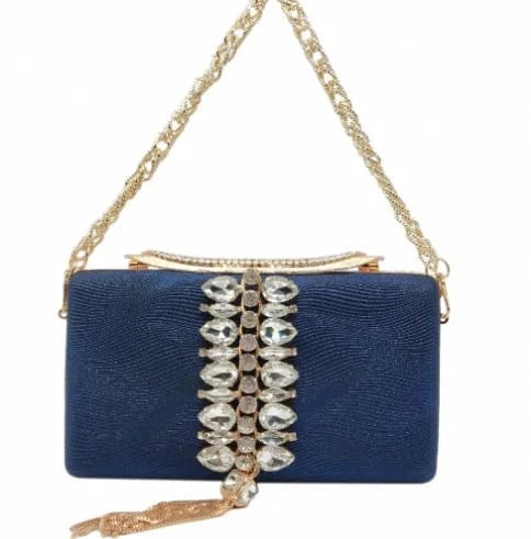 Diamond-fringed velvet clutch set with diamonds Dinner bag Foreign trade banquet bag The bride carries an evening dress lady's