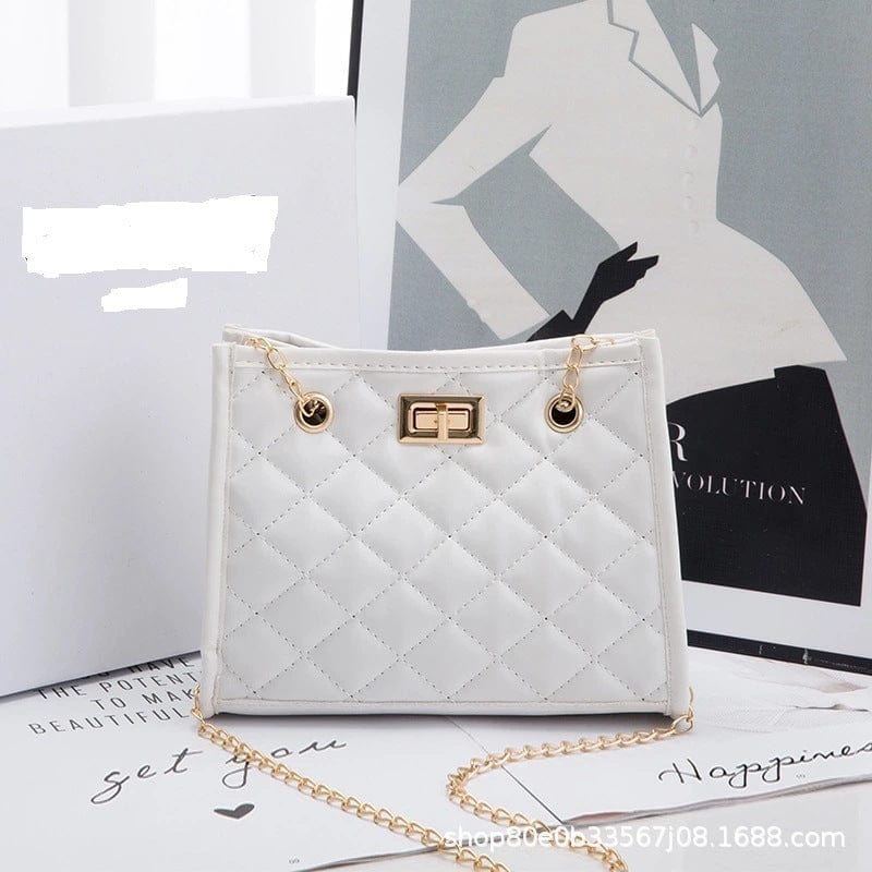 Diamond lattice pu shoulder crossbody bag large capacity handbag tote female designer chain bags purses and handbags
