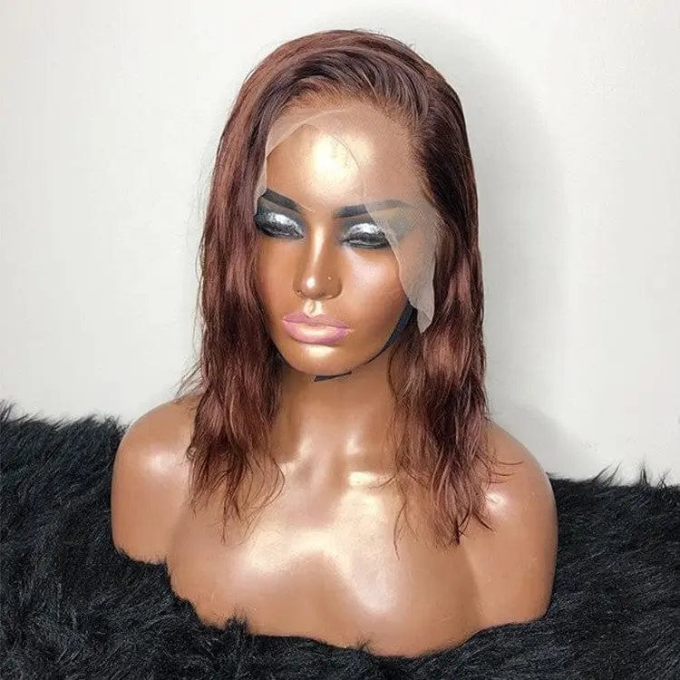 Discount Deal  Natural Wave Reddish Brown Wig