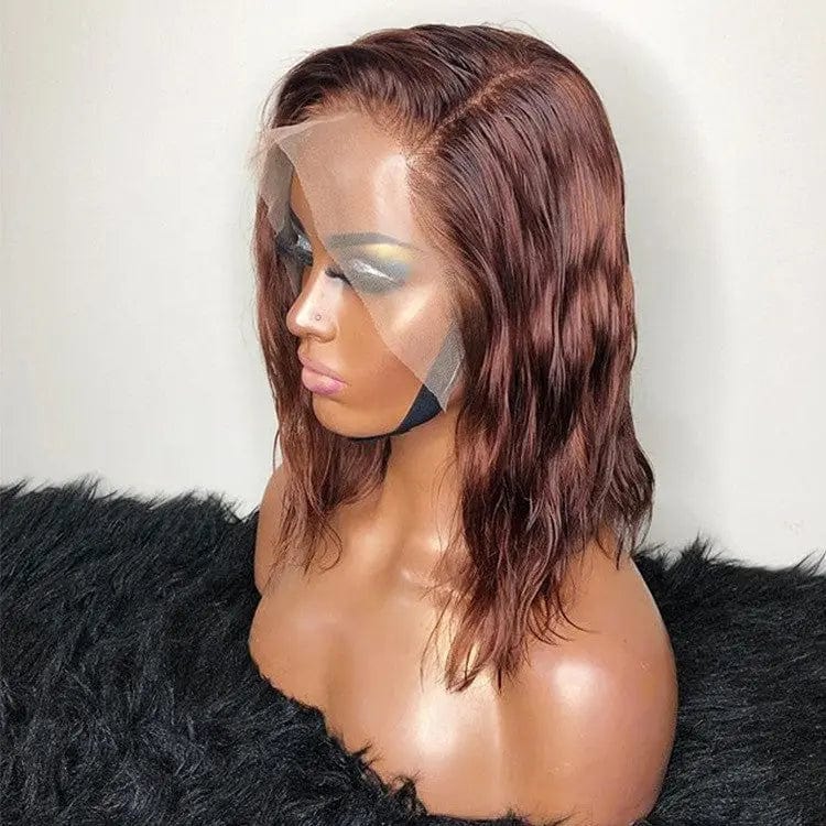 Discount Deal  Natural Wave Reddish Brown Wig
