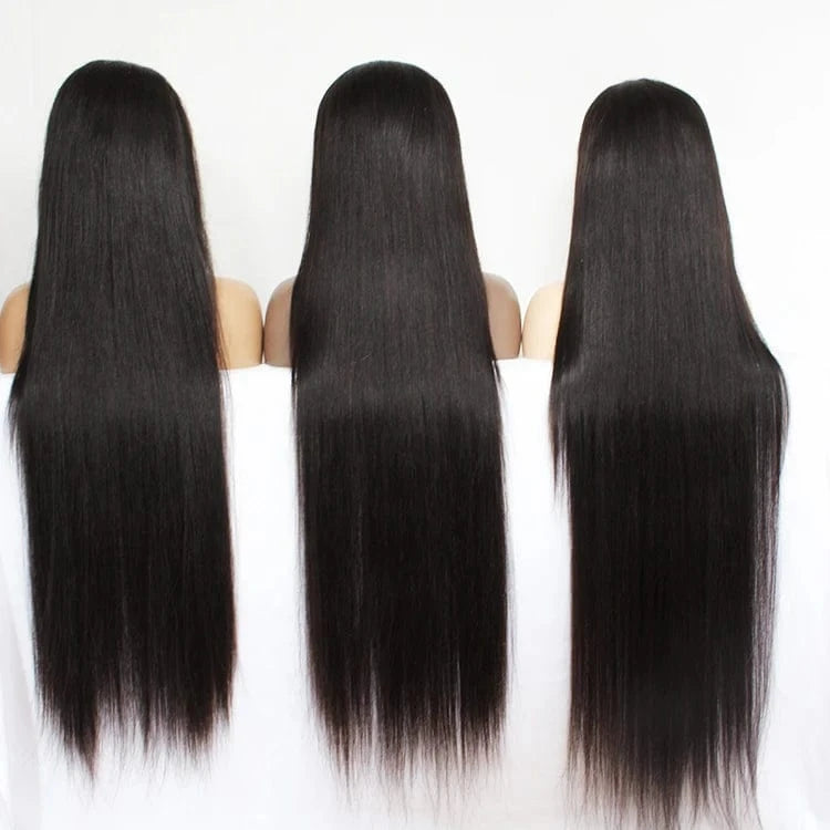 Drop Shipping Vendor 100% human hair 13x4 Transparent hd Lace Full Frontal Wig Natural Virgin Human Hair Straight Wig