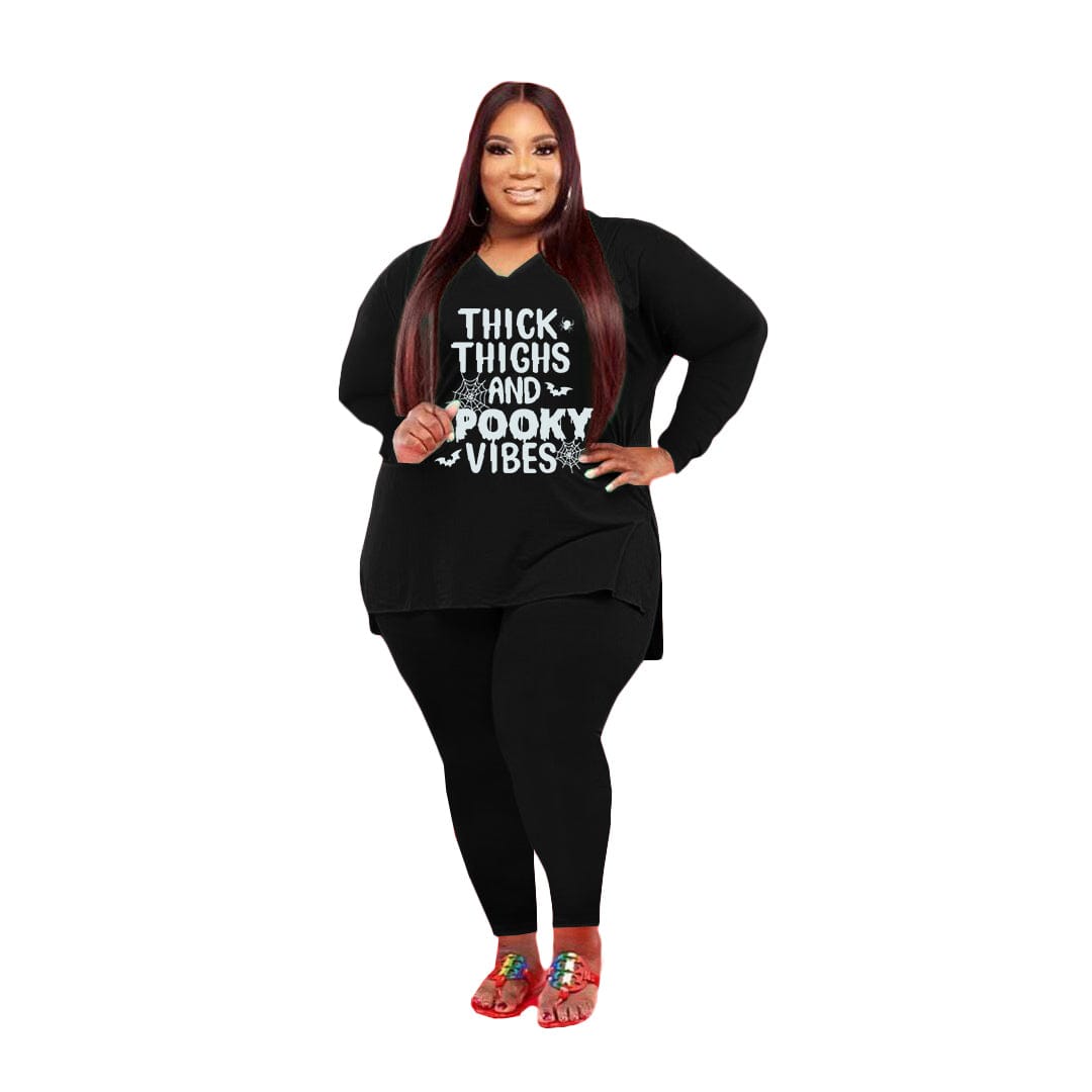 Drop Shipping Women Clothes Long Sleeve Casual Bodycon 5xl Plus Size Set Women Clothing Plus Size Women's Sets
