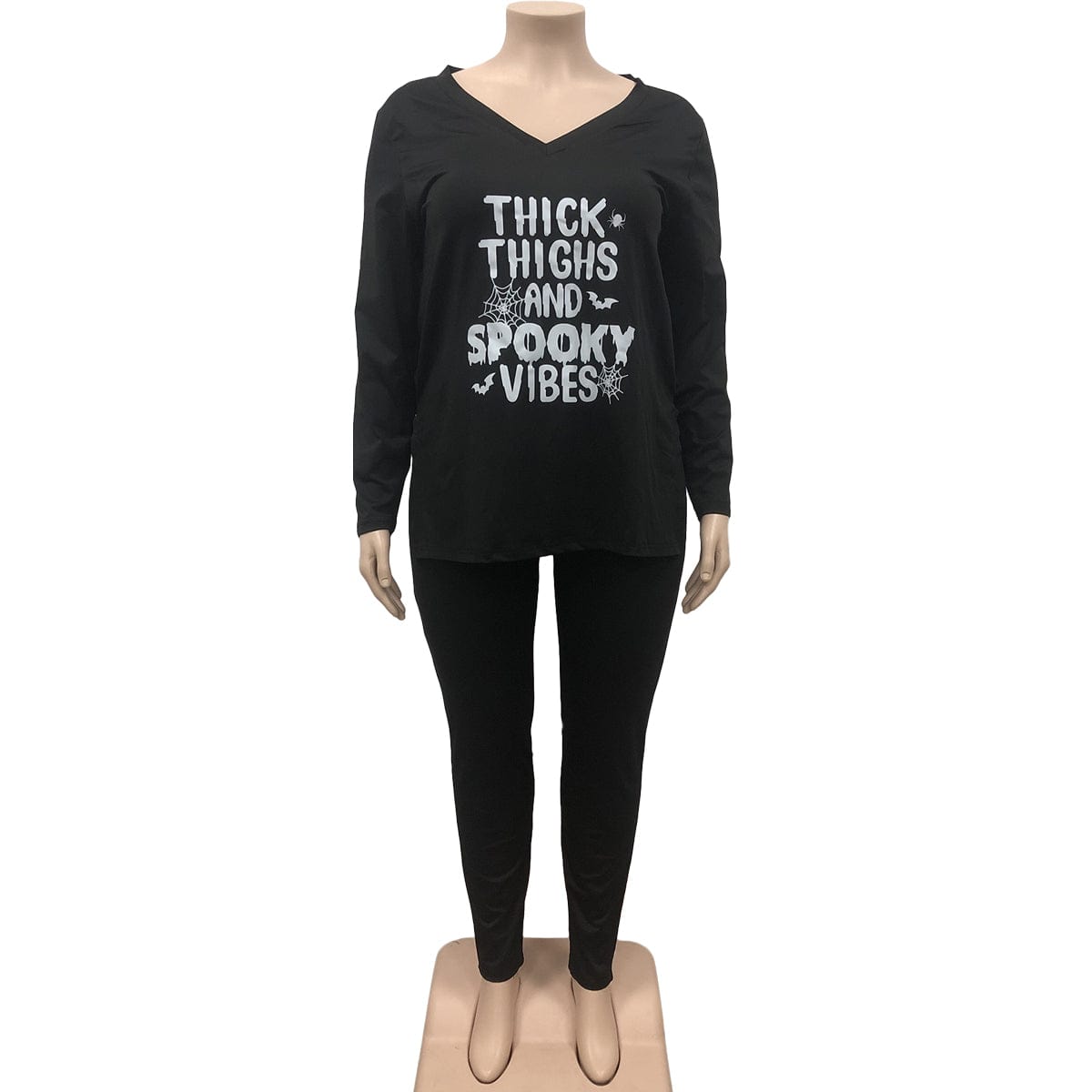 Drop Shipping Women Clothes Long Sleeve Casual Bodycon 5xl Plus Size Set Women Clothing Plus Size Women's Sets
