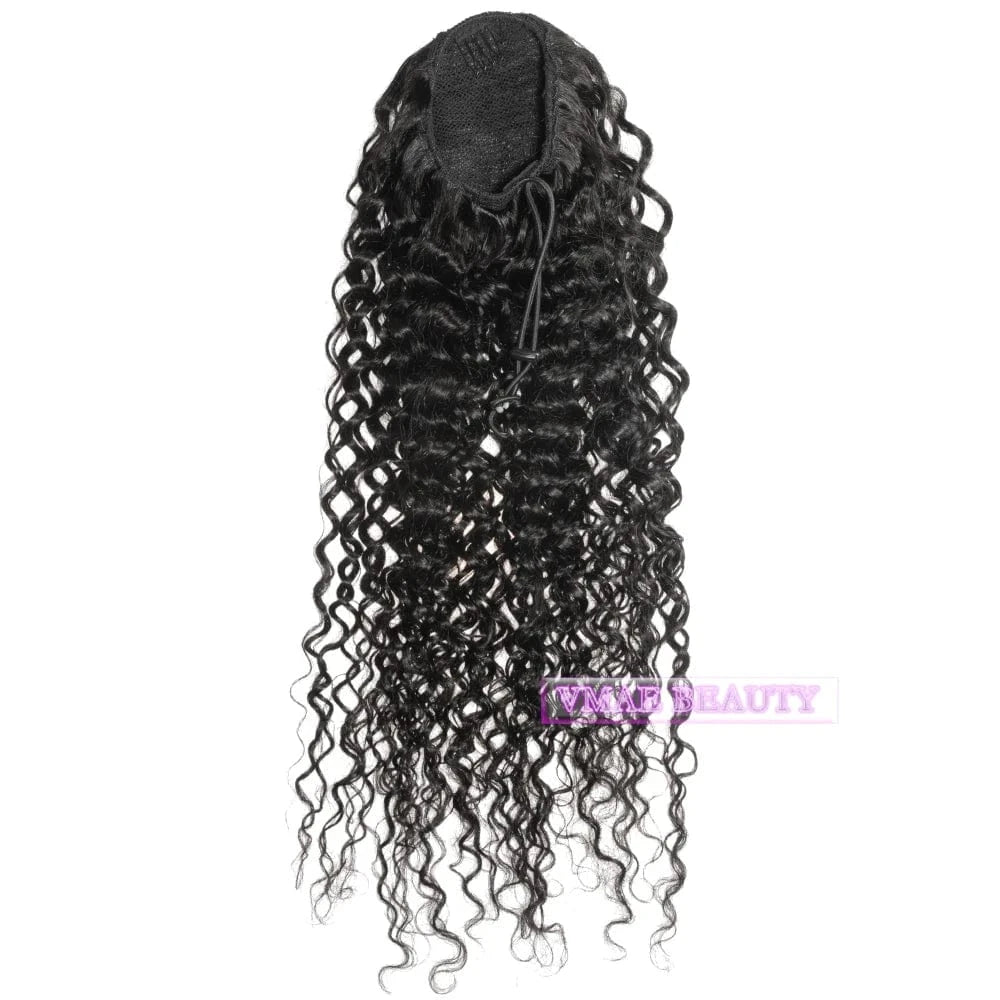Dropship Brazilian Virgin Hair Natural Black 3A 4B 4C Afro Kinky Jerry Curly Yaki Kinky Straight Ponytail Human Hair Extensions