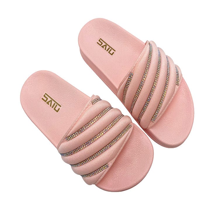 Dropshipping shoes women sandals colorful printed outdoor slipper sandals