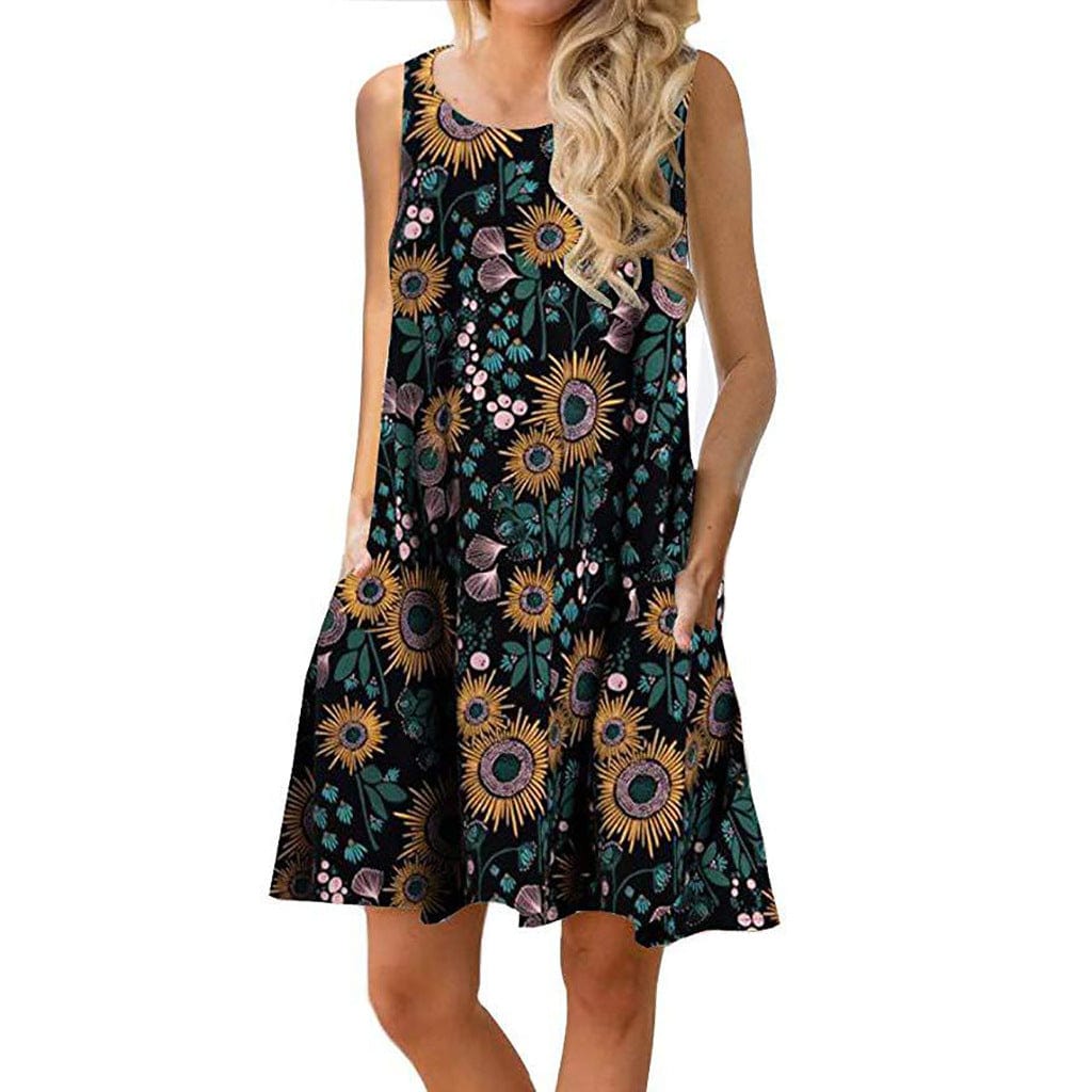 Dropshipping Wholesale 2022 new arrivals women clothes crew neck tank top dress lady short sleeve sexy woman