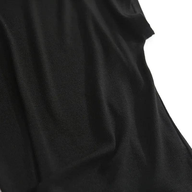 Dropshipping Women Crop Top T Shirt with Turtle Neck High Strech Rib