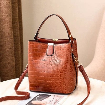 Earth yellow 2022 new Fashion shoulder bags crossbody women bags messenger Lady Alligator Pattern bucket handbags