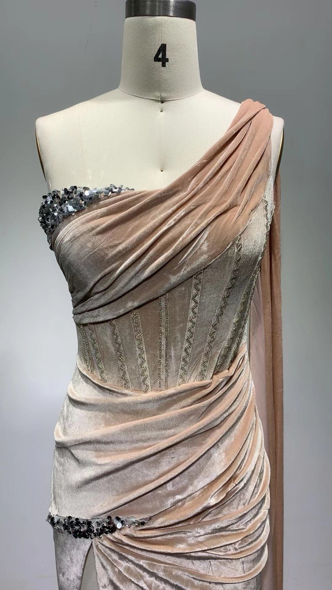 ED2327 One Shoulder Slit Velvet Elegant Luxury Clothes Manufacturers Dress Dresses Women Elegant Prom Gowns